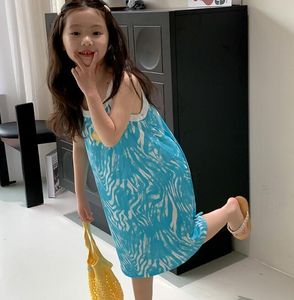 女の赤ちゃんの夏のドレスノースリーブかわいいプリント子供用ドレスコットンキッズサンドレス服幼児の女の子のファッションスカート