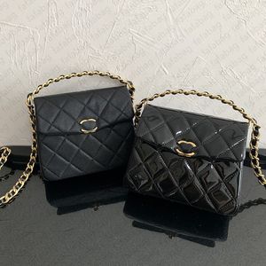 Designer shoulder bag, luxurious caviar crossbody bag, handbag, chain bag, flip top, women's checked wallet, double letter