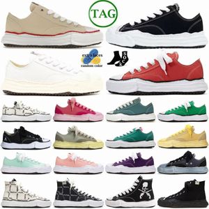 Maison mihara yasuhiro sneakers peterson og sole tela bassa mmy mmy nere azzurro hank viola bianco naturale pink blu scuro verde giardino pzhjt#