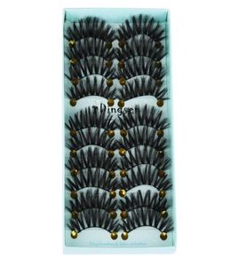 10 parskal 3D Soft Faux Mink Hair False Eyelashes Natural Messy Eyelash Crisscross Wispy Fluffy Lashes Extension Eye Makeup Tool6640630