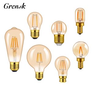 Dekorationen E27 E14 12V 24V LED -Glühbirnen G95 G45 ST58 A19 T22 G40 Warm weiße Vintage Edison LED -LED Dekorative Lampen für Wohnmobil -Camper -Beleuchtung