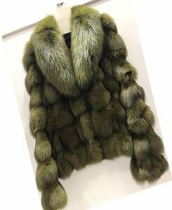 Ethel Anderson Luxury Genuine Real JacketsCoats com colarinho para mulheres de raposa curta em roupas de peles T2001046389371