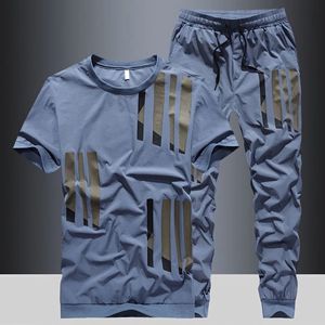 Erkek Top Pantolon Setleri Moda Sporları Takımlar Kpop Sweet Pıhtısı XL Giyim Serin Yok Adam T Shirt Polyester İnce Fit Şık Trailsuit 240506