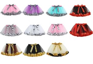 Girls tutu lantejas saias infantil roupas de camada de laço da bawas dança executar mini saia de animal tutu tutu curto saias curtas