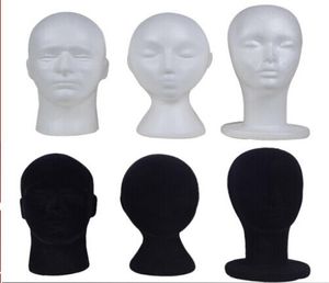 Styrofoam och sammet mannequin huvud hatt peruk hållare svart eller vit stativ display kvinnlig head7858407