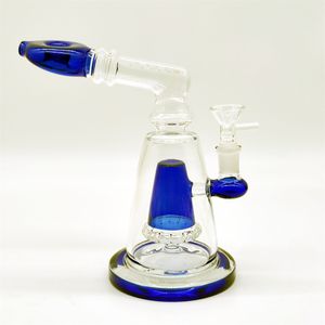 8 to 9 Inch Large Scale Clear Blue Fab Egg Multi Color Hookah Glass Bong Dabber Rig Recycler Pipes Water Bongs Smoke Pipe 14mm Female Joint US Warehouse