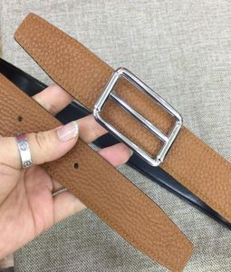 Classic Tobago beltsfashion Lichee Pattern Calfskin belts with square steel bucklereal leather belt32mm9140199