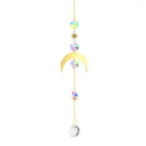 Декоративные фигурки 1/4pcs Crystal Light Leatcher Home Wall Moon Sun Curtyard Vishing Rainbow Maker