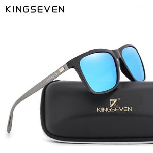 Солнцезащитные очки Kingseven 2021 Модный алюминий TR90 Поляризованные женщины унисекс -квадрат Мужчины Дизайнер UV400 вождение солнечные очки.