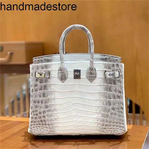 Platinum 2024 Himalayan Borsebag bianco Nilo Crocodile Borsa per la borsa da donna Borsa da donna Mucina fatta a mano