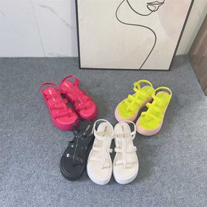 Hip Summer Sandal Melisa Sandals Sandals Gęczba grube kolory rzymski klip butów plażowe Flip Flip Flop Flop Obcasy 240228