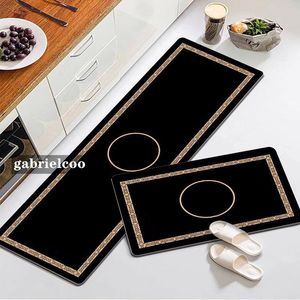 Designer Carpet Bathroom Kitchen Floor Mat Classic Logo Print Entrance Door Foot Mat Bathroom Water Absorbing Home Decoration Floor Mat 2 pcs set