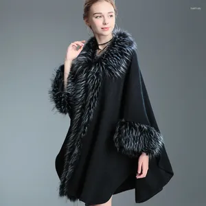 Pêlo feminino outono de inverno elegante xale caia imitação de guaxin