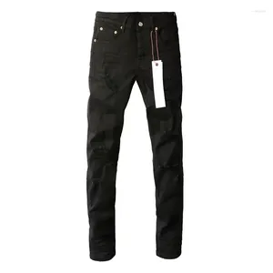 Frauenhose Purpur Roca Brand Jeans Mode Top Street Schwarze Distelte Reparatur niedriger Röhren -Denim -Denim