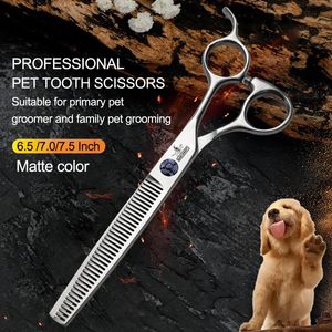 Pet Scissors 65 70 75 Dog grooming and trimming tools Sparse Thin Teeth Curved Fishbone 240508