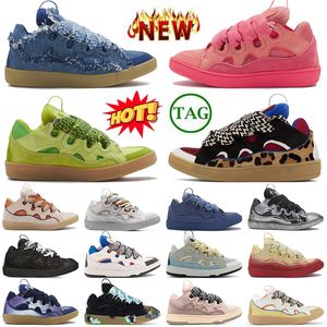 Scarpe per abbigliamento straordinarie all'ingrosso Scarpe a marciapiede in gomma di lusso in gomma nappa hightop siede per pantaloni piatti piattaforma piattaforma in pelle OG originali da donna blu sneaker blu