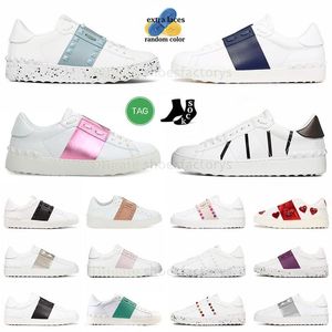 Spikes Valentines Open Sneaker Casual Shoes White Black Red Trainers Trainers The Leathable Deathables Open Famous Dhgate Низкие спортивные кроссовки