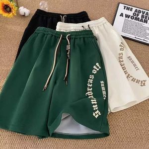 Men's Shorts M-5XL Men Shorts Casual Short Pants Oversize Beach Shorts Retro Letters Print Sports shorts Five Points Shorts Mens Clothing T240507