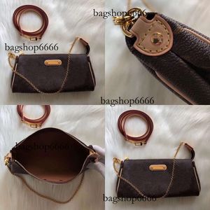 POUCH EVA Klasik Zincir Debriyaj Çantası Kahverengi Çiçek Damcı Tasarımcısı Küçük Pochette Orijinal Edition