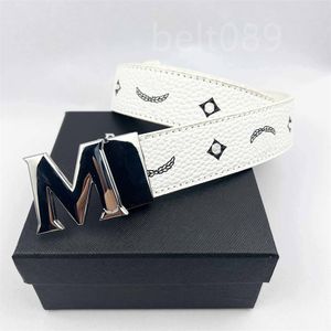 Mcmc Belt Luxury Designer Belt Buckle Fashion Genuine Leather Women Belts For Women Designer Men Letter Double Big Gold Silver Classical Womens Mcmc Belts 855