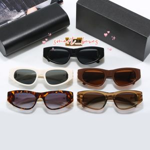 Moda Luxury Designer Sunglasses Mens e mulheres pequenas molduras espremidas com óculos ovais premium UV 400 óculos de sol polarizados