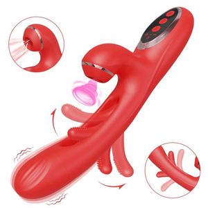 Altri oggetti di bellezza della salute Rabbit Patting Vibrator for Women G-Spot Tapping Clitoris Clit Stimulator Potenti 21 Modalità femmina per adulti Y240503