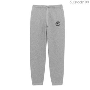 Top Level Buurberlyes Designer Pants for Women Men Grey Plush Round Warhorse Sports Pants Casual Pants for Men with Original Logo