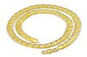 Omhxzj hel personlighetskedjor mode ol kvinnlig tjej party bröllop gåva guld 6mm figaro kedja 18kt guld kedja halsband nc1538665581