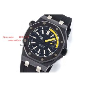 Aaaaa assiste Swiss 15706 13,9mm Men ZF Wristwatches Glass Carbon Carbon IPF APS Designers de marca de cerâmica Superclone Mechanical 42mm 15707 Dive de fibra 3120 21423