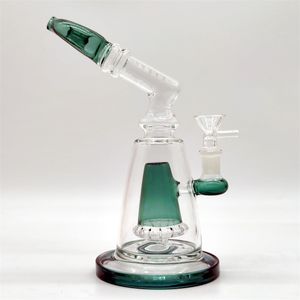 8 a 9 polegadas em larga escala Clear Teal Fab Egg Multi Color Hookah Glass Bong Dabber Rig Recycler Tubos de água Bongos de fumaça Tubos de fumaça 14mm Fêmea articular fêmea nos EUA