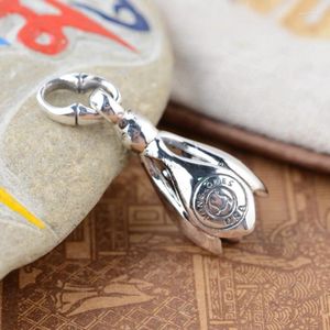 Cluster Rings S925 Style Antique Sterling Silver Pendant Wholesale Bell Orchid Kvinnlig handgjorda DIY