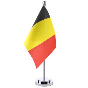 Accessories 14x21cm Office Desk Small Belgium Country Banner Meeting Room Boardroom Table Standing Pole The Belgian National Flag
