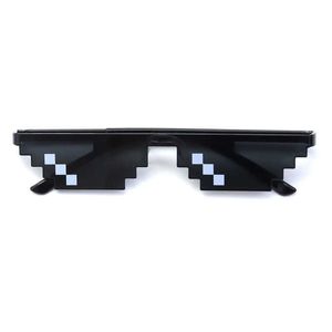 Новые солнцезащитные очки солнцезащитные очки солнцезащитные очки тип солнцезащитных очков с пиксельными мужскими вечеринками для вечеринки мозаичная ретро -бокесс.