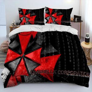 Bedding sets 3D R-Resident Evil Games player comfort bedding down duvet bedding duvet pillowcases king size bedding J240507