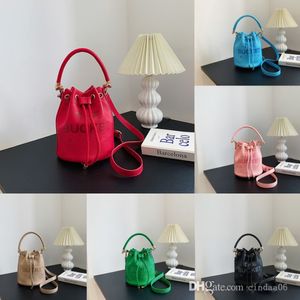 The Bucket Bags Designer Handbag Shoulder Bag Fashion String Buckets PU Multi Color High Quality 201u