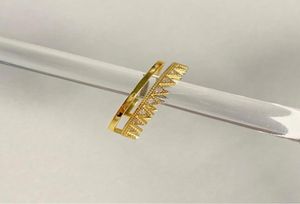 Clusterringe 925 Sterling Silver Doppelschicht Ring Mode Open Resikable Geschenke für Frauen Geometrie Design Hochzeit Jewlery Organis9812864
