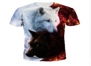 Mais novo Lobo 3D Animal imprimido Cool Camiseta engraçada Homens de manga curta Tops de verão camiseta camiseta masculina tshirt masculino 3xl4878609