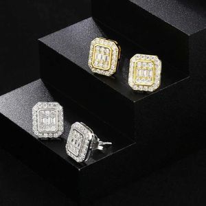 Stud Hip Hop Rock Ohrringe Herren Eiswürfel Zirkonia Sparkling Cartoon Accessoires Hippie Schmuck Großhandel OHE143 Q240507