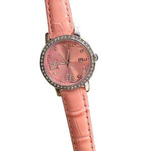 Luxo feminino relógios Top designer de marca Diamond Lady Watch Leather Strap 32mm Auto Data Atuar Wristwates de alta qualidade Mulheres aniversário Presente do Dia das Mães do Natal