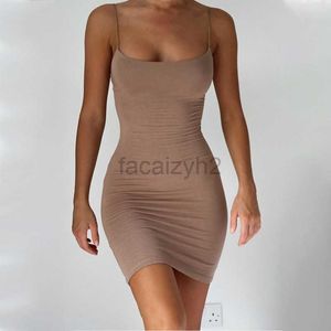 Abiti casual abito designer abito solido da spalla abito camisole sexy per donne abiti taglie forti