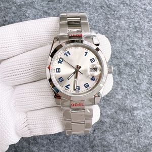 Montre de Sports Automatic Machinery Men's Watch Sapphire Silver 904L Стальная полоса полная функция алмаза