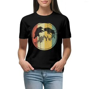 Kadın Polos Retro Bear Bull Günü Tüccar Ticaret Piyasası Forex Crypto Para Birimi Dip Erkek Kadın T-Shirt Satın Alın