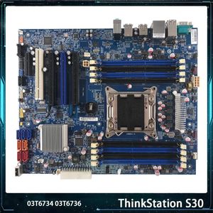 Lenovo ThinkStation S30 V2.0マザーボードX79 C602 03T6734 3T6734 03T6736 3T6736 LGA2011 DDR3 E5 V1 V2 CPUのマザーボード