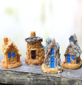 4PCS Summer Beach Sandy House Craft Home Fairy Miniaturowe mini -akcesoria ogrodowe