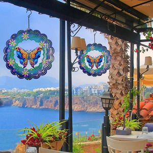 Decorative Figurines Peacock Wind Spinner Metal Chime Hanging Ornament 3d Decoration For Indoor Outdoor Window Garden Yard Porch