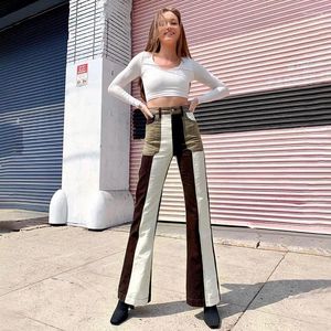Jeans femminile y2k patchwork da donna pantaloni a vita alta moda femminile streetwear 2024 pantaloni da donna estate gambe vintage