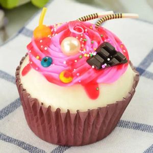 Decorative Flowers Realistic Artificial Fake Cake Cupcake Model Cup Display Pography Props Crafts Home Decoration 67JB