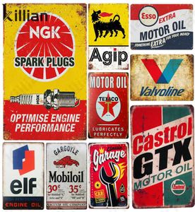 American Motor Oil Metal Plate Retro Moda Metal Poster Metal Plate de estacionamento Posto de gasolina Decoração de parede Sinal de lata Q07238778974