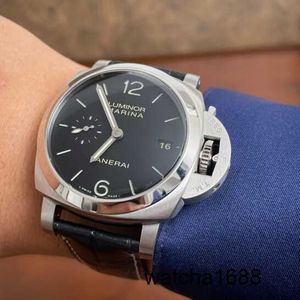 Sıradan Bilek Saati Panerai Luminor 1950 Serisi Sınırlı Otomatik Mekanik Erkekler Geri Şeffaf Depolama Tarihi Ekran Su geçirmez saat PAM00392 42mm