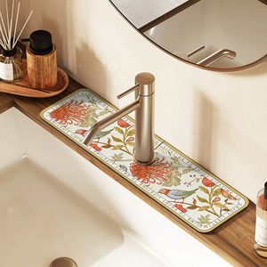 Klassischer Sink Wasserhahn Abflusspolster Tisch Matte Toilettendiatom Schlamm absorbierende Nicht -Slip -Antimildew für Küchenarbeitsplatte 240508